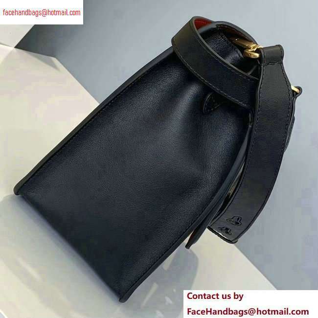Fendi Leather Kan U Large Bag Black 2020 - Click Image to Close