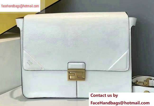 Fendi Leather Kan U Large Bag White 2020 Fendi Leather Kan U Large Bag White 2020