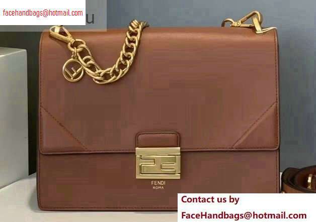 Fendi Leather Kan U Medium Bag Brown 2020 Fendi Leather Kan U Medium Bag Brown 2020