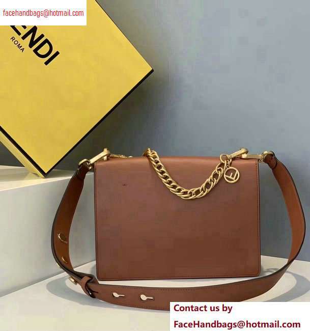 Fendi Leather Kan U Medium Bag Brown 2020 - Click Image to Close