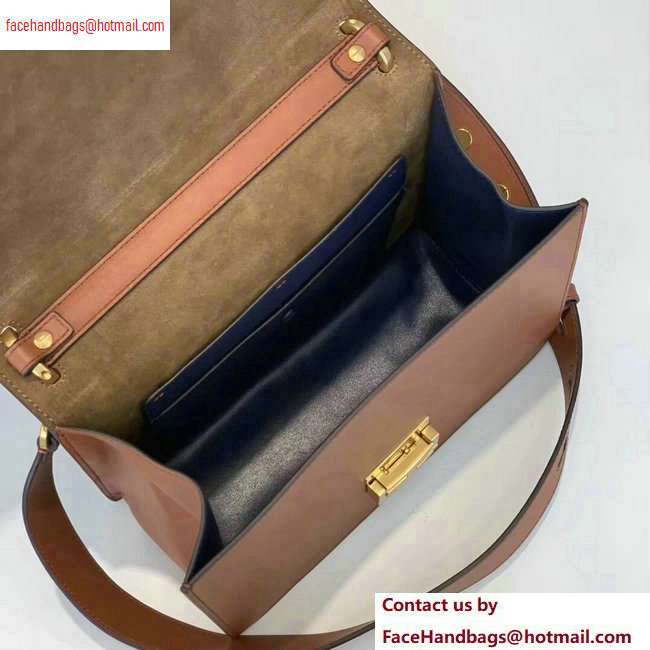 Fendi Leather Kan U Medium Bag Brown 2020