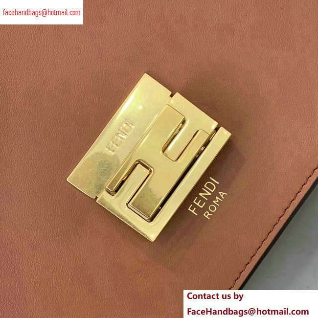 Fendi Leather Kan U Medium Bag Brown 2020 - Click Image to Close