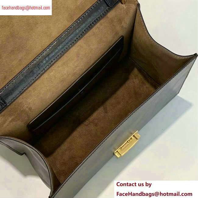 Fendi Leather Kan U Medium Bag Glossy Black 2020
