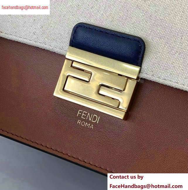 Fendi Leather Kan U Medium Bag Multicolor Canvas 2020 - Click Image to Close
