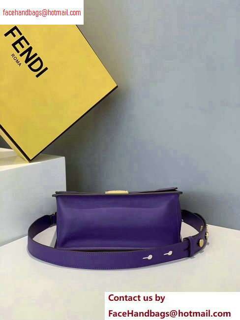 Fendi Leather Kan U Medium Bag Purple 2020 - Click Image to Close