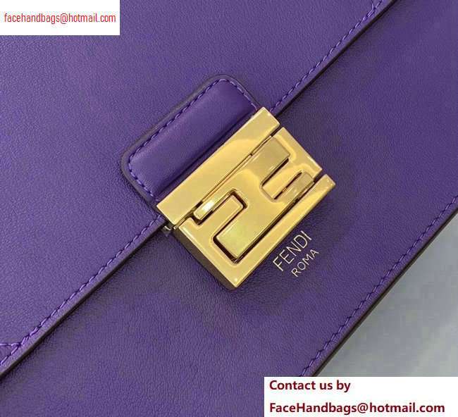 Fendi Leather Kan U Medium Bag Purple 2020