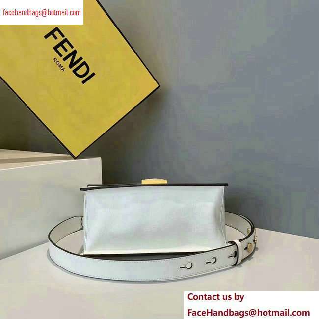 Fendi Leather Kan U Medium Bag White 2020