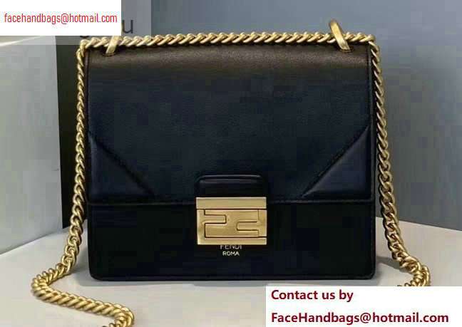 Fendi Leather Kan U Mini Bag Black 2020