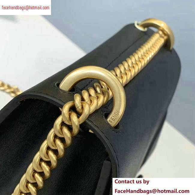 Fendi Leather Kan U Mini Bag Black 2020 - Click Image to Close