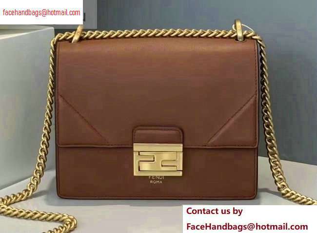 Fendi Leather Kan U Mini Bag Brown 2020