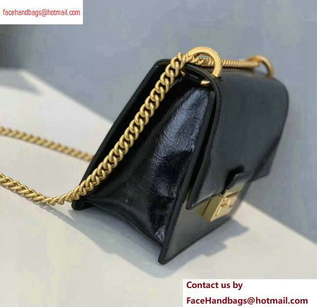 Fendi Leather Kan U Mini Bag Glossy Black 2020