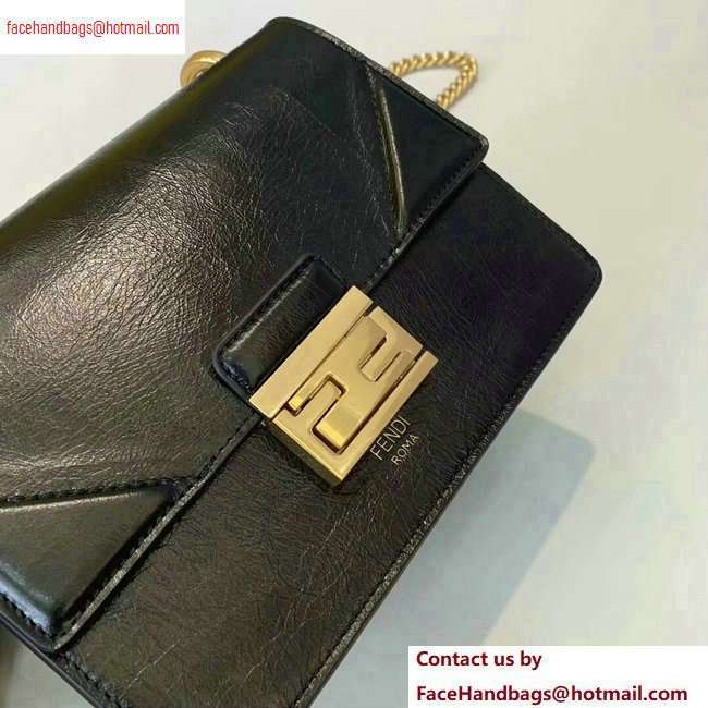 Fendi Leather Kan U Mini Bag Glossy Black 2020 - Click Image to Close