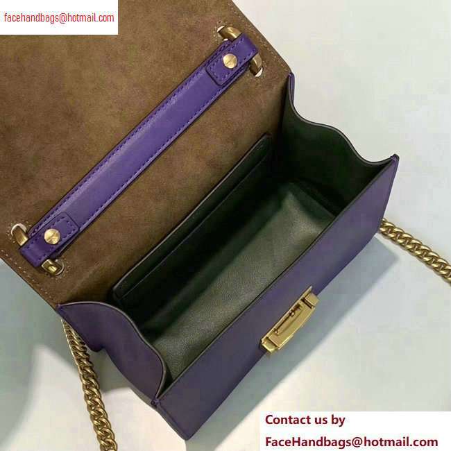 Fendi Leather Kan U Mini Bag Purple 2020 - Click Image to Close
