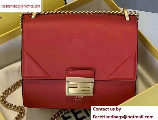 Fendi Leather Kan U Mini Bag Red 2020