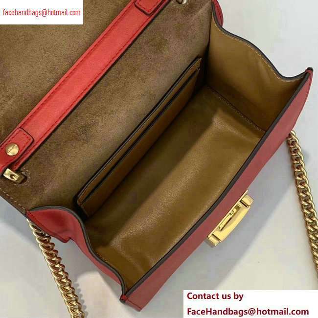 Fendi Leather Kan U Mini Bag Red 2020 - Click Image to Close
