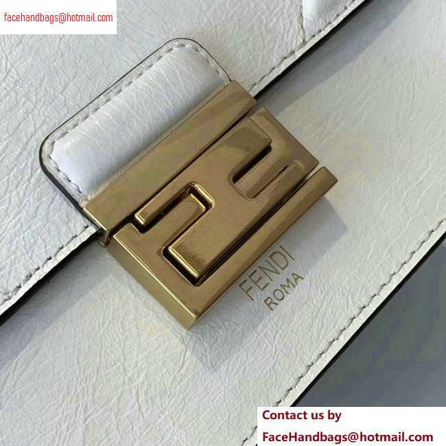 Fendi Leather Kan U Mini Bag White 2020 - Click Image to Close