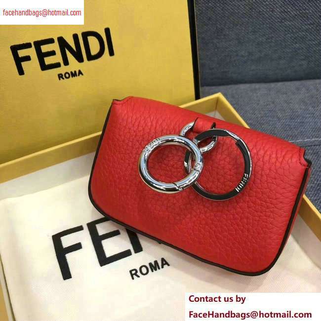 Fendi Roma Amor Leather Micro Baguette Bag Charm Red 2020 - Click Image to Close