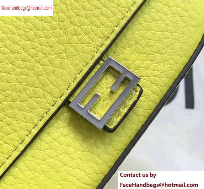 Fendi Roma Amor Leather Micro Baguette Bag Charm Yellow 2020 - Click Image to Close