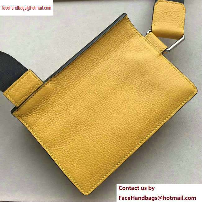Fendi Roma Leather Messenger Bag Yellow 2020 - Click Image to Close