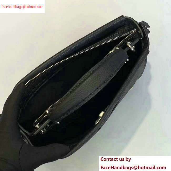 Fendi Roman Leather Bag Bugs Mini Peekaboo Fit Messenger Bag Black/Yellow Diabolic Eyes 2020