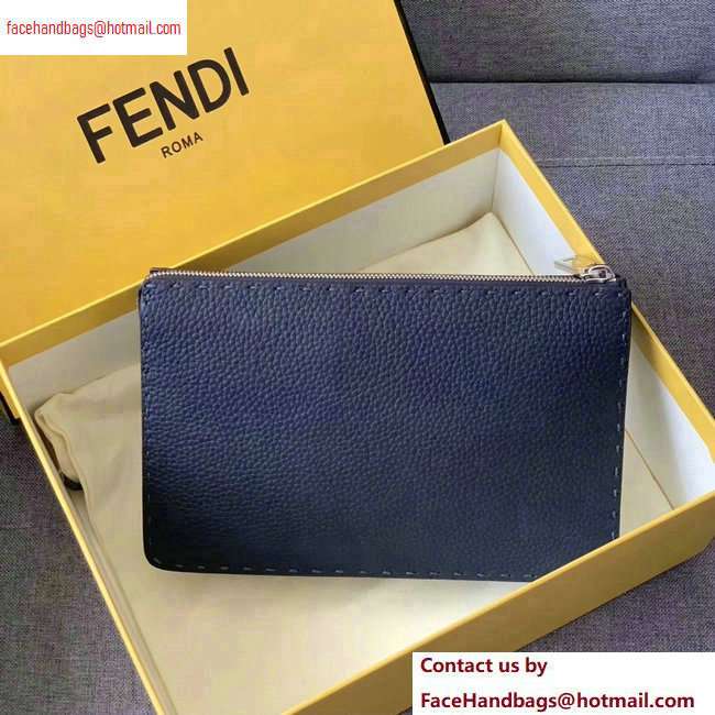Fendi Romano Bag Bugs Slim Pochette Pouch Clutch Bag Blue/White Diabolic Eyes 2020 - Click Image to Close