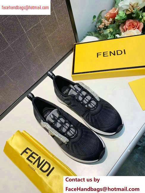 Fendi Satin FFreedom Slip-on Sneakers Black 2020