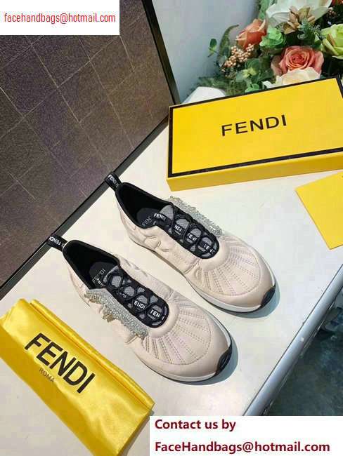 Fendi Satin FFreedom Slip-on Sneakers Nude Pink 2020