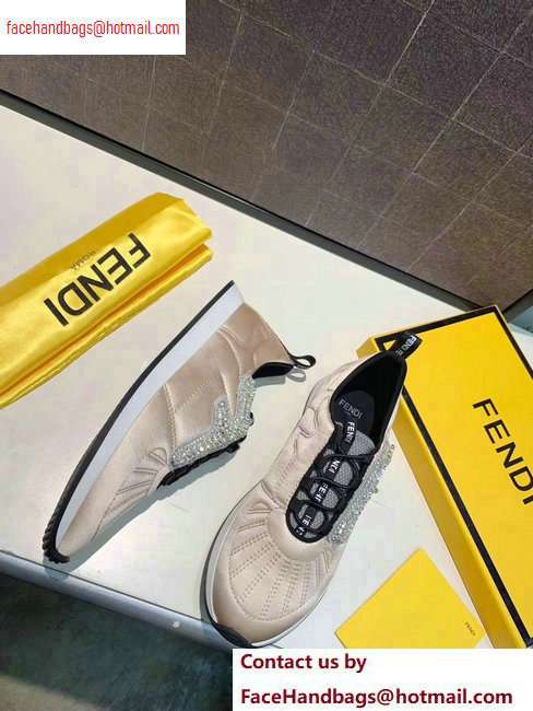 Fendi Satin FFreedom Slip-on Sneakers Nude Pink 2020 - Click Image to Close