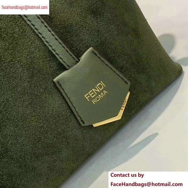 Fendi Suede By The Way Boston Regula Medium Bag Dark Green 2020 - Click Image to Close