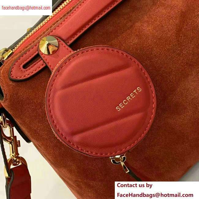 Fendi Suede By The Way Boston Regula Medium Bag Red 2020 - Click Image to Close