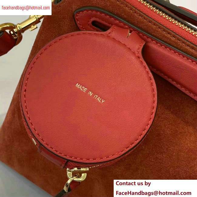Fendi Suede By The Way Boston Regula Medium Bag Red 2020 - Click Image to Close