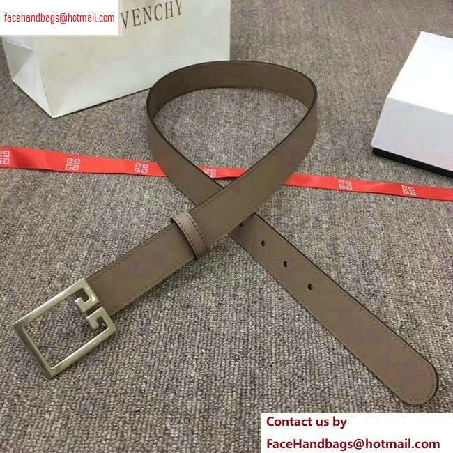 Givenchy Width 3cm Leather Belt Nude with Double G Buckle - Click Image to Close