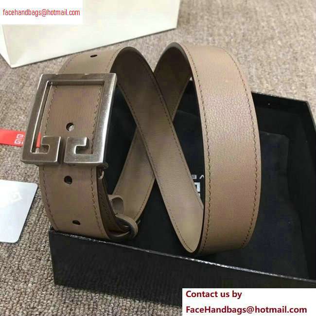 Givenchy Width 3cm Leather Belt Nude with Double G Buckle - Click Image to Close