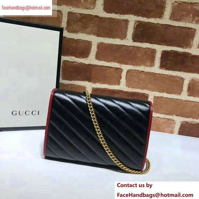 Gucci Diagonal GG Marmont Mini Shoulder Bag 573807/474575 Black 2020