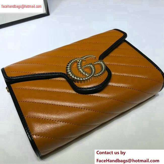 Gucci Diagonal GG Marmont Mini Shoulder Bag 573807/474575 Brown 2020