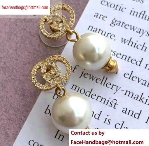 Gucci Interlocking G Earrings With Pearl 582822