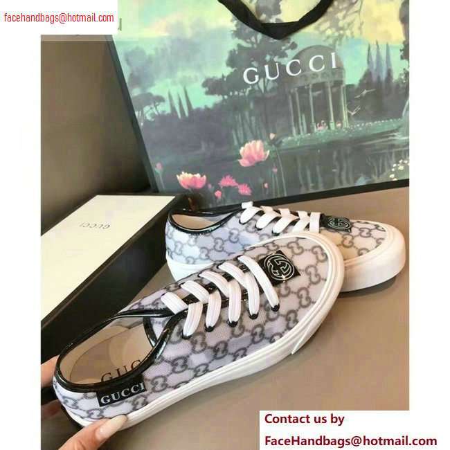 Gucci Interlocking G Sneakers GG White/Black 2020 - Click Image to Close