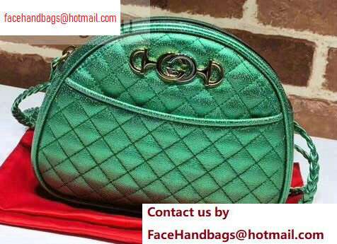 Gucci Laminated Leather Mini Shoulder Bag 534951 Green 2020 - Click Image to Close