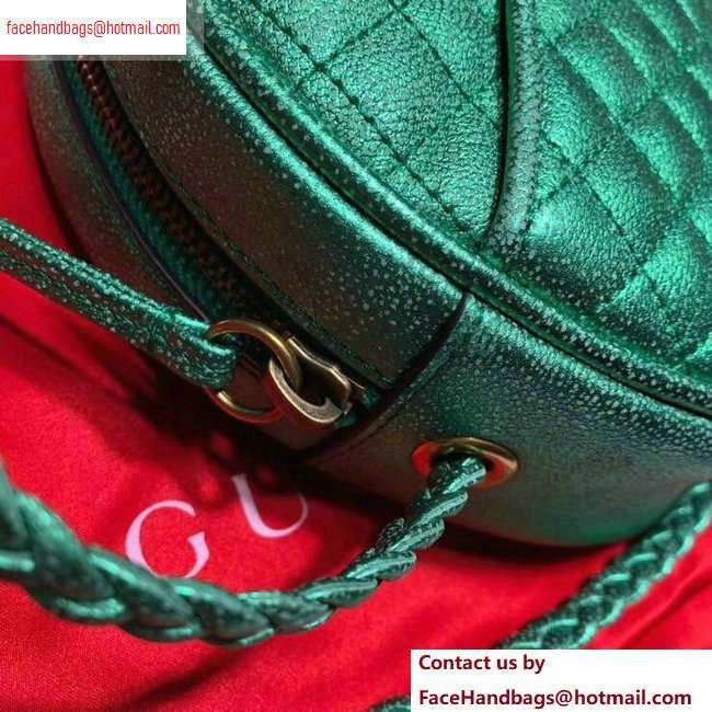 Gucci Laminated Leather Mini Shoulder Bag 534951 Green 2020