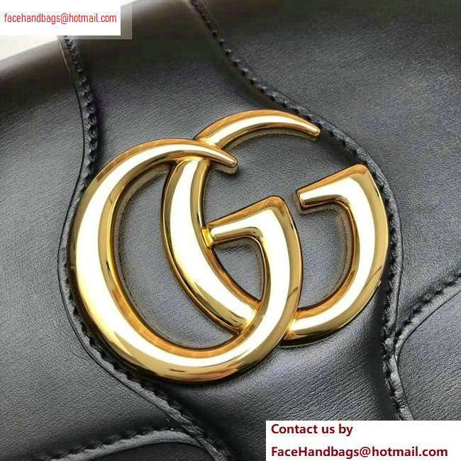 Gucci Leather Arli Medium Shoulder Bag 550126 Black 2020 - Click Image to Close