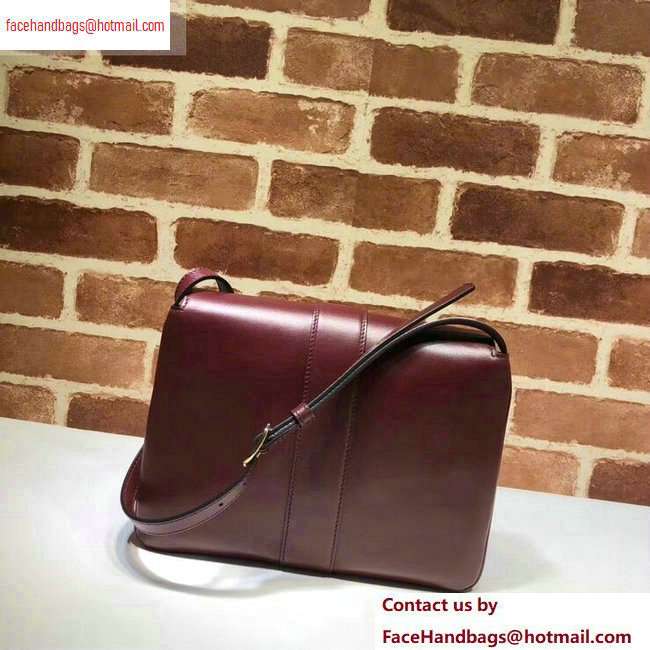 Gucci Leather Arli Medium Shoulder Bag 550126 Burgundy 2020