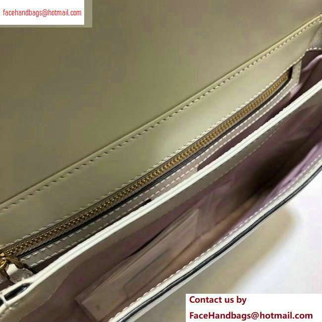 Gucci Leather Arli Medium Shoulder Bag 550126 White 2020