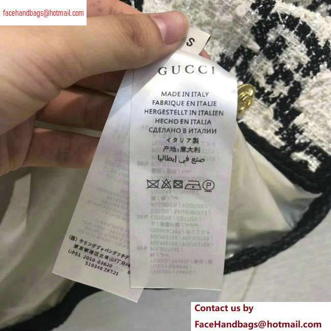 Gucci Oversize GG Sylvie tweed jacket 569926 black/white