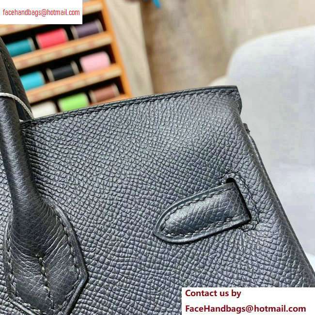 Hermes Birkin 25cm Bag in Original Epsom Leather Black - Click Image to Close
