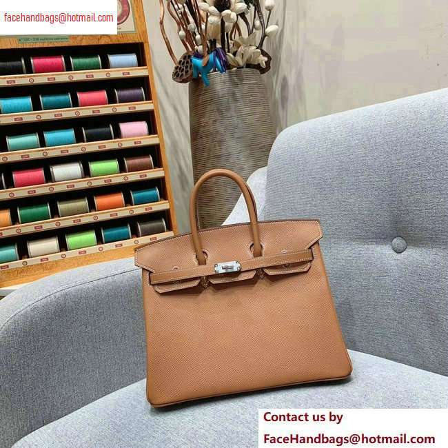 Hermes Birkin 25cm Bag in Original Epsom Leather Brown