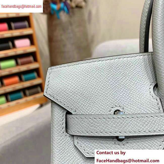 Hermes Birkin 25cm Bag in Original Epsom Leather Glacier Gray - Click Image to Close