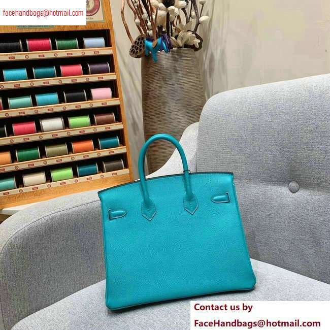 Hermes Birkin 25cm Bag in Original Epsom Leather Turquoise
