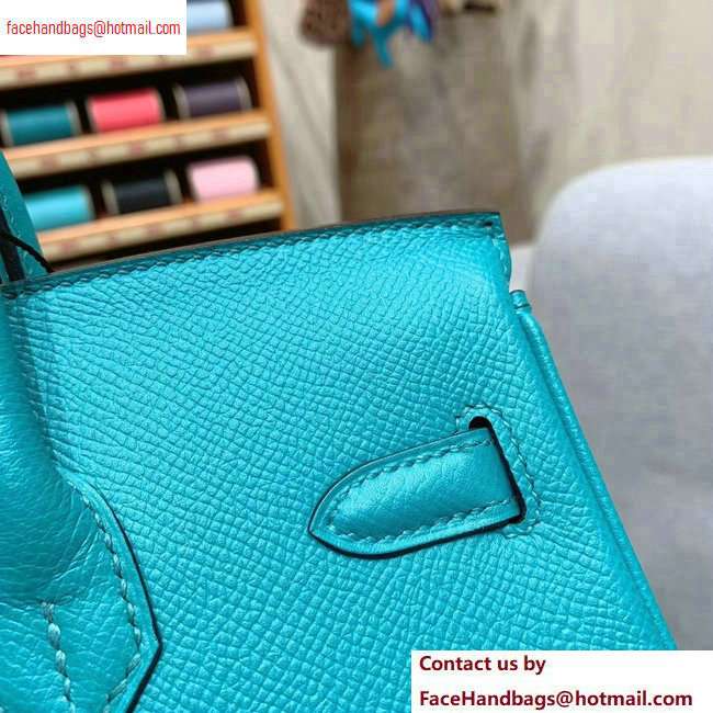 Hermes Birkin 25cm Bag in Original Epsom Leather Turquoise