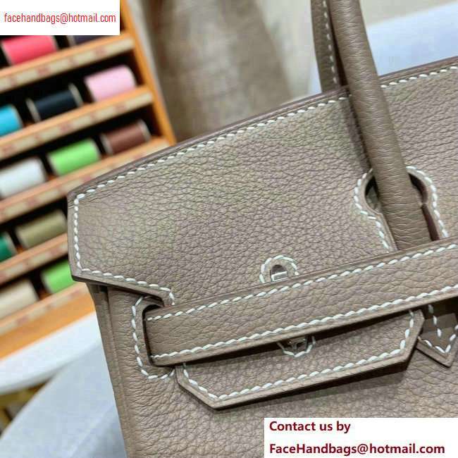 Hermes Birkin 25cm Bag in Original Togo Leather Elephant Gray