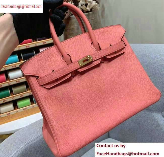 Hermes Birkin 25cm Bag in Original Togo Leather Pink - Click Image to Close